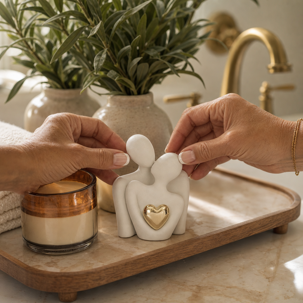 Wearbella – Nesting Ceramic Hugging Couple Figurine