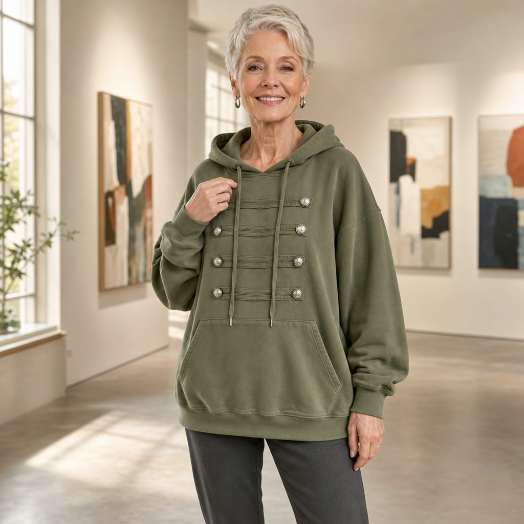 Fieldcrest – Silver Button Military-Style Hoodie