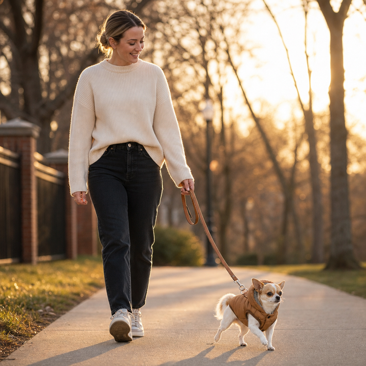 Trekwarm – Windproof Fleece-Lined Dog Coat With Harness Ring