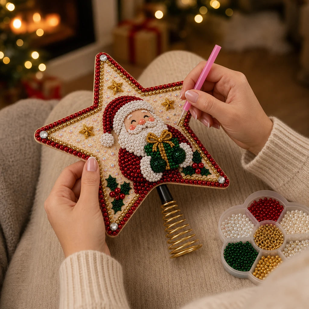 Starryloom – Santa Diamond Painting Christmas Tree Topper