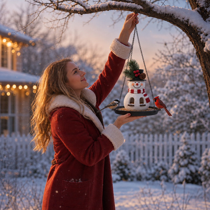 Hollywing – Scarf-Wearing Dual-Port Bird Feeder