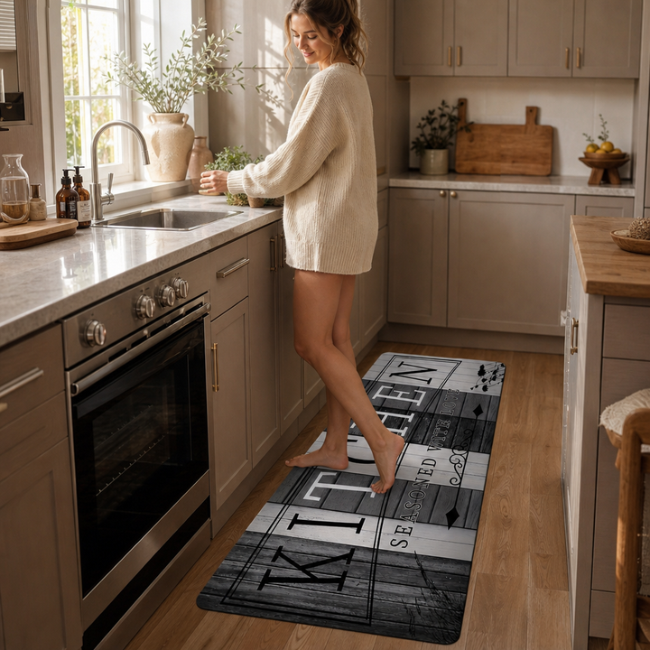 GripLuxe – Long Machine-Washable Kitchen Mat