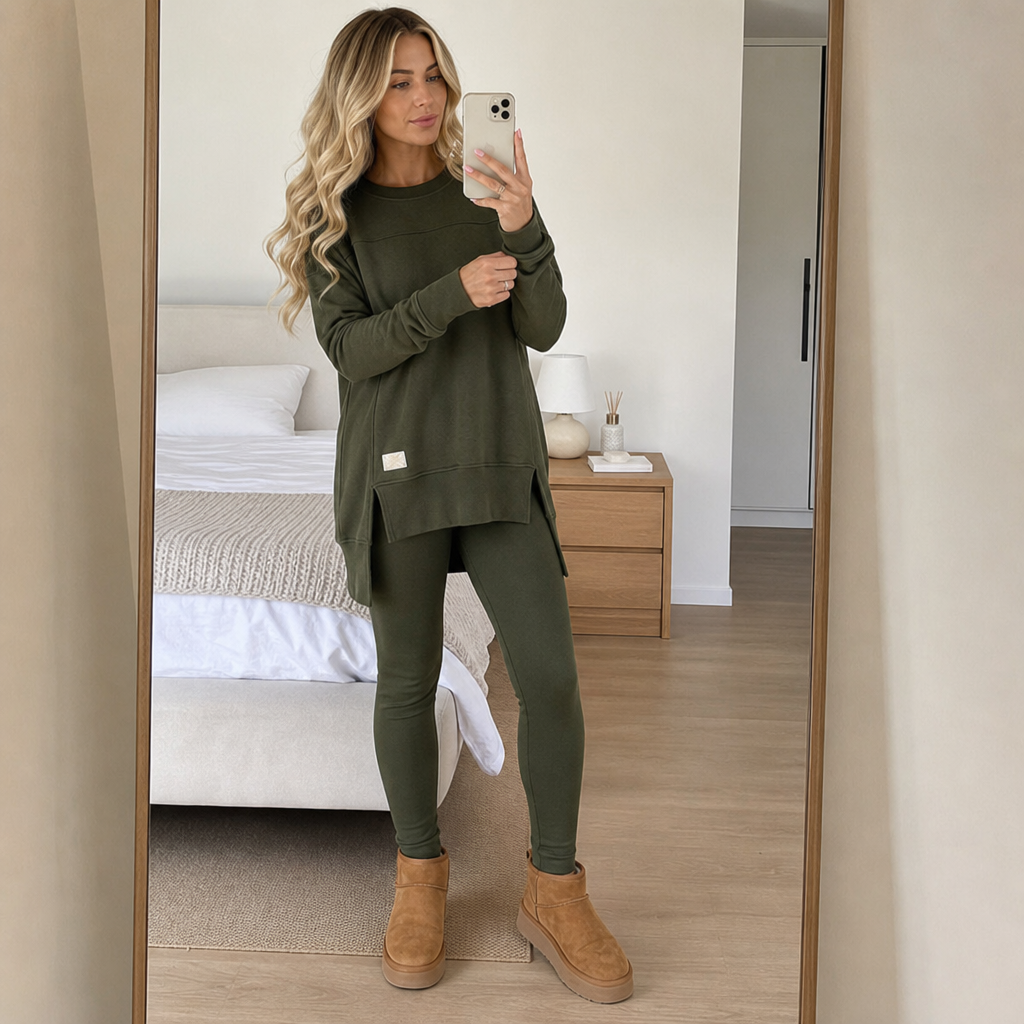 Wearbella – Split Sleeve Top And Pants Set