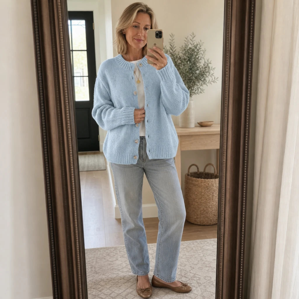 Marlowe Knit – Chunky Marled Oversized Button Cardigan