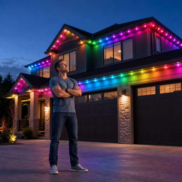 LumaLoom – App-Controlled RGB Outdoor String Lights