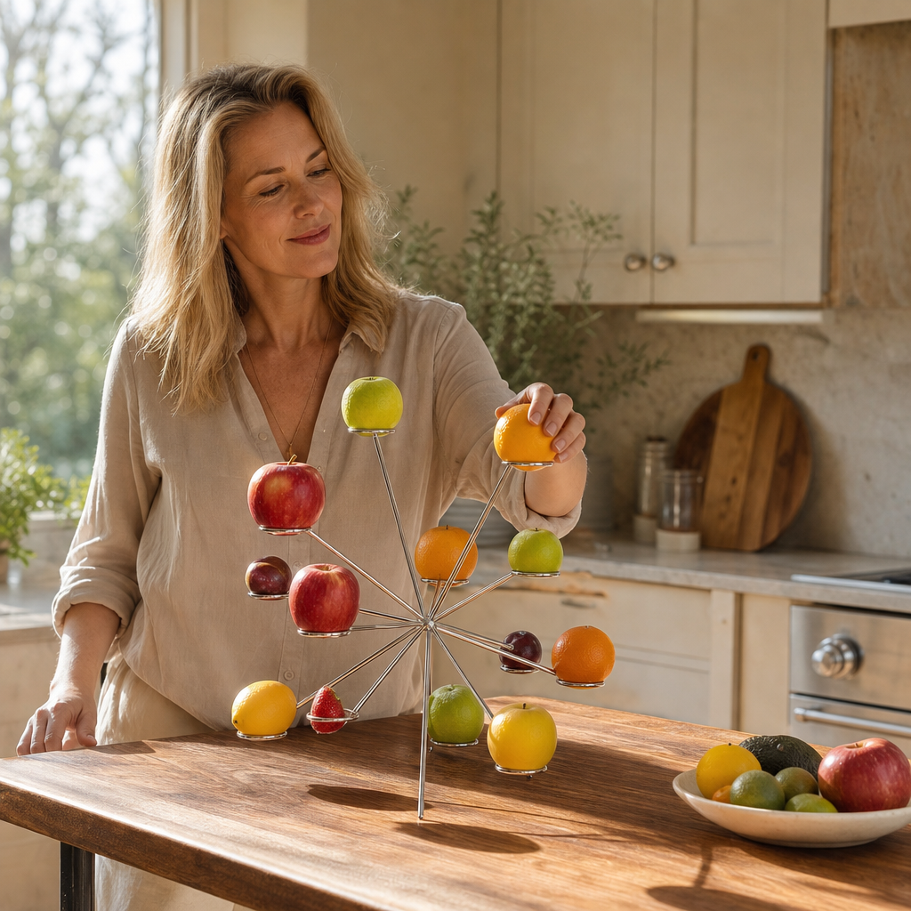 Aerelle – Radial Prong Floating Fruit Display Stand