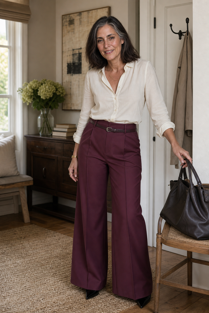 Setwear – High-Waisted Wide-Leg Trousers With Belt
