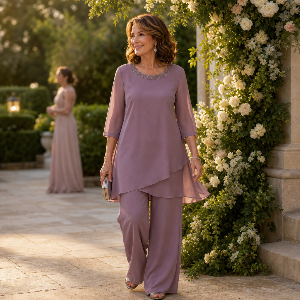 Marchetta – Asymmetric Tunic Wide-Leg Pant Set