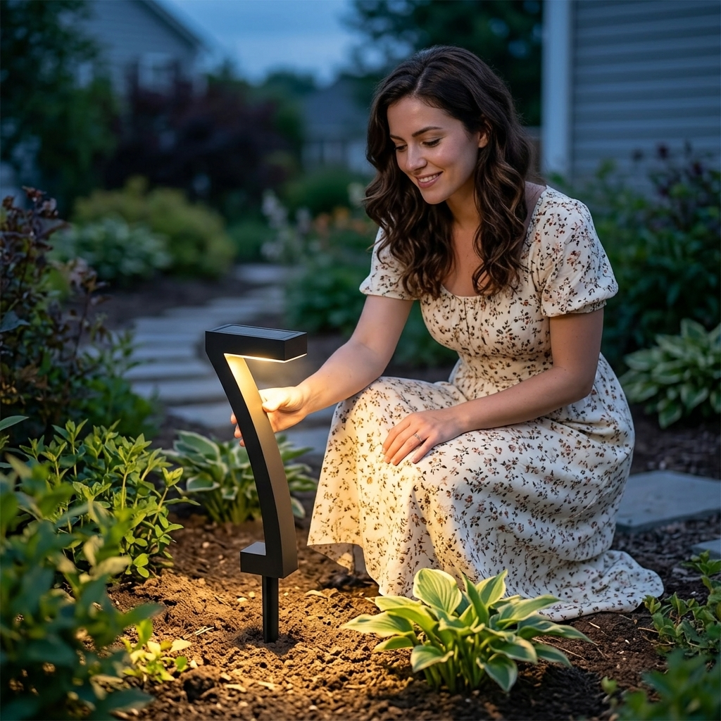 Glowfern – Sculptural Solar Pathway Lights (Set of 4)