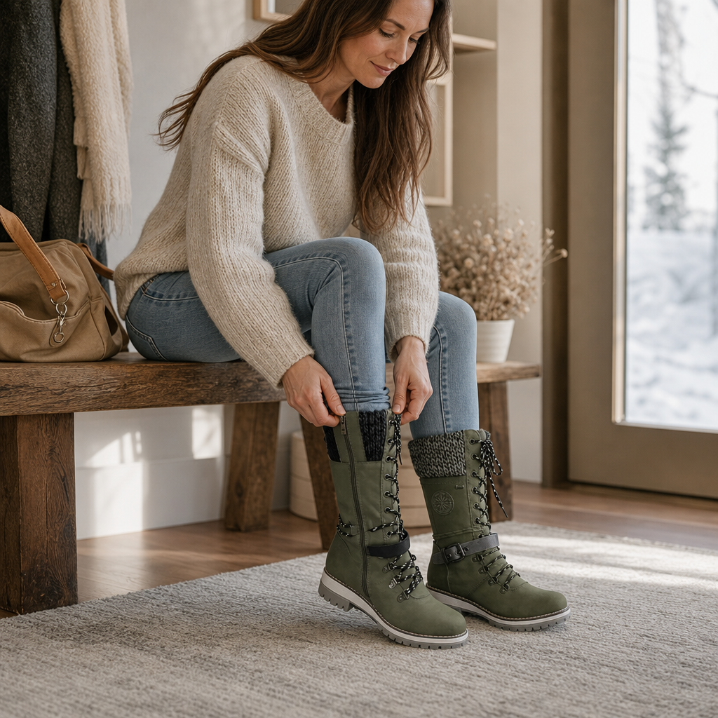 Snowbella – Knee-High Side-Zip Winter Boots