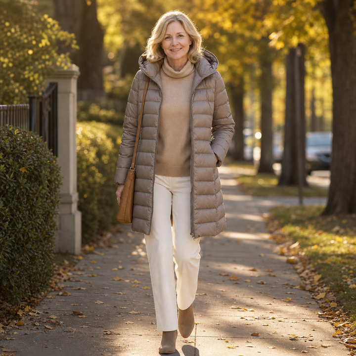 Veluna – Long Quilted Puffer Coat
