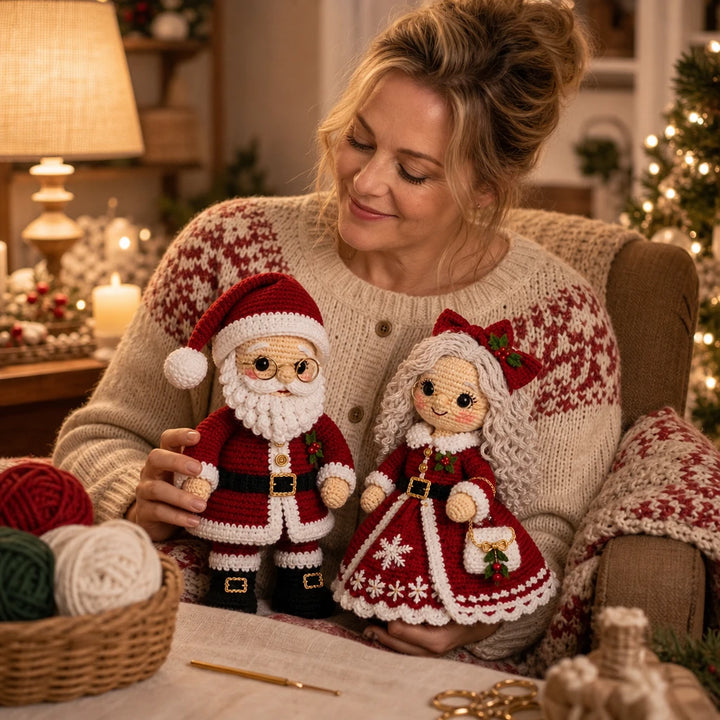 Claus & Co. – Santa And Mrs. Claus Crochet Dolls