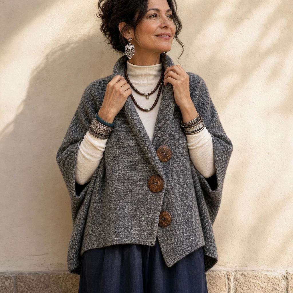 Moravelle – Oversized Button-Front Relaxed Knit Cardigan