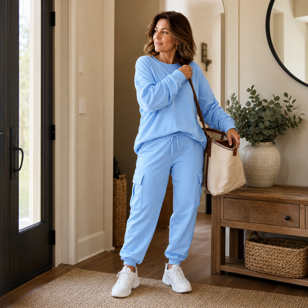 Wearbella – Crew-Neck Top And Cargo Pant Set
