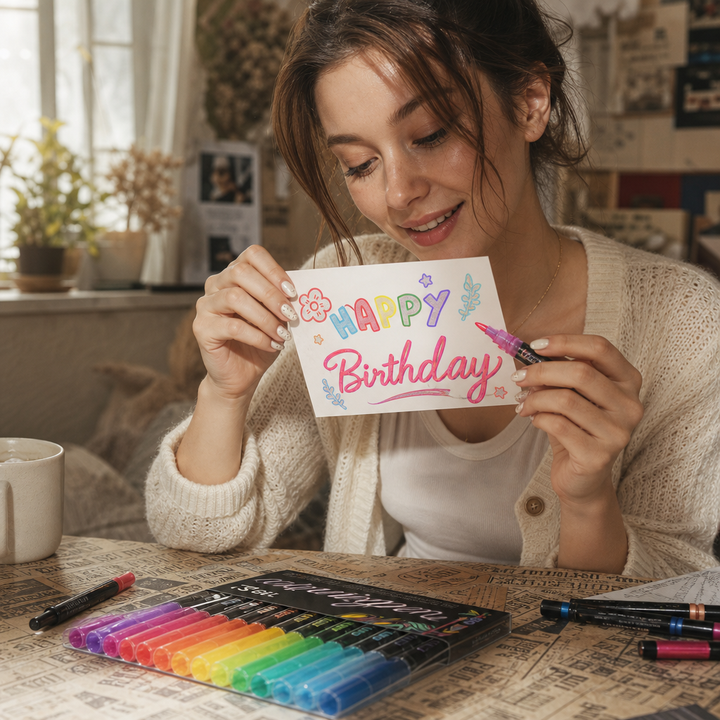 Outlynn – Self-Outline Dual-Tip Glitter Markers