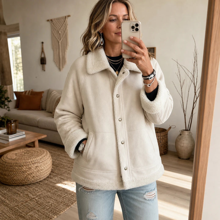 Veloura – Shearling-Trim Jacket