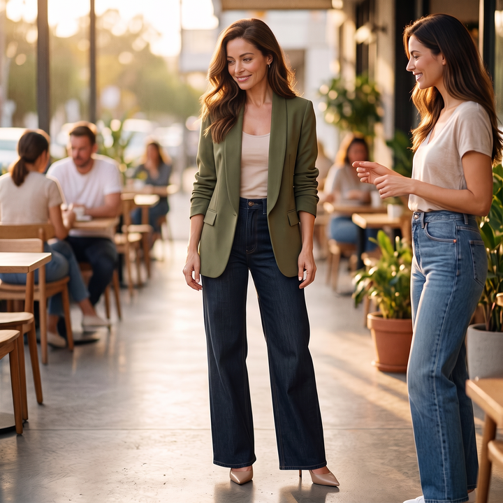 Marlowe Set – Shawl-Collar Blazer And Wide-Leg Pants Set