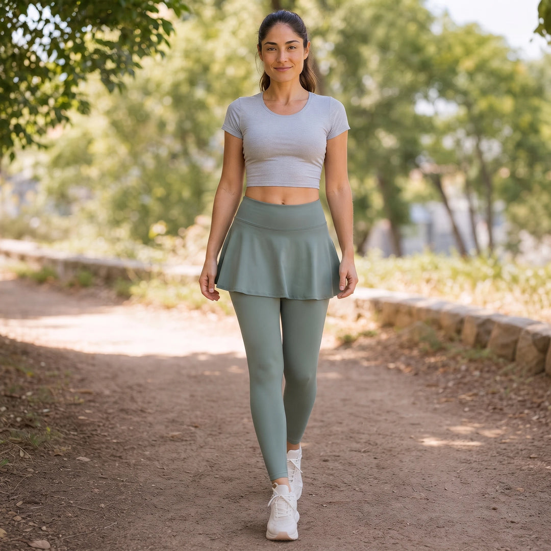 Skirtelle – High-Waisted Skirted Leggings