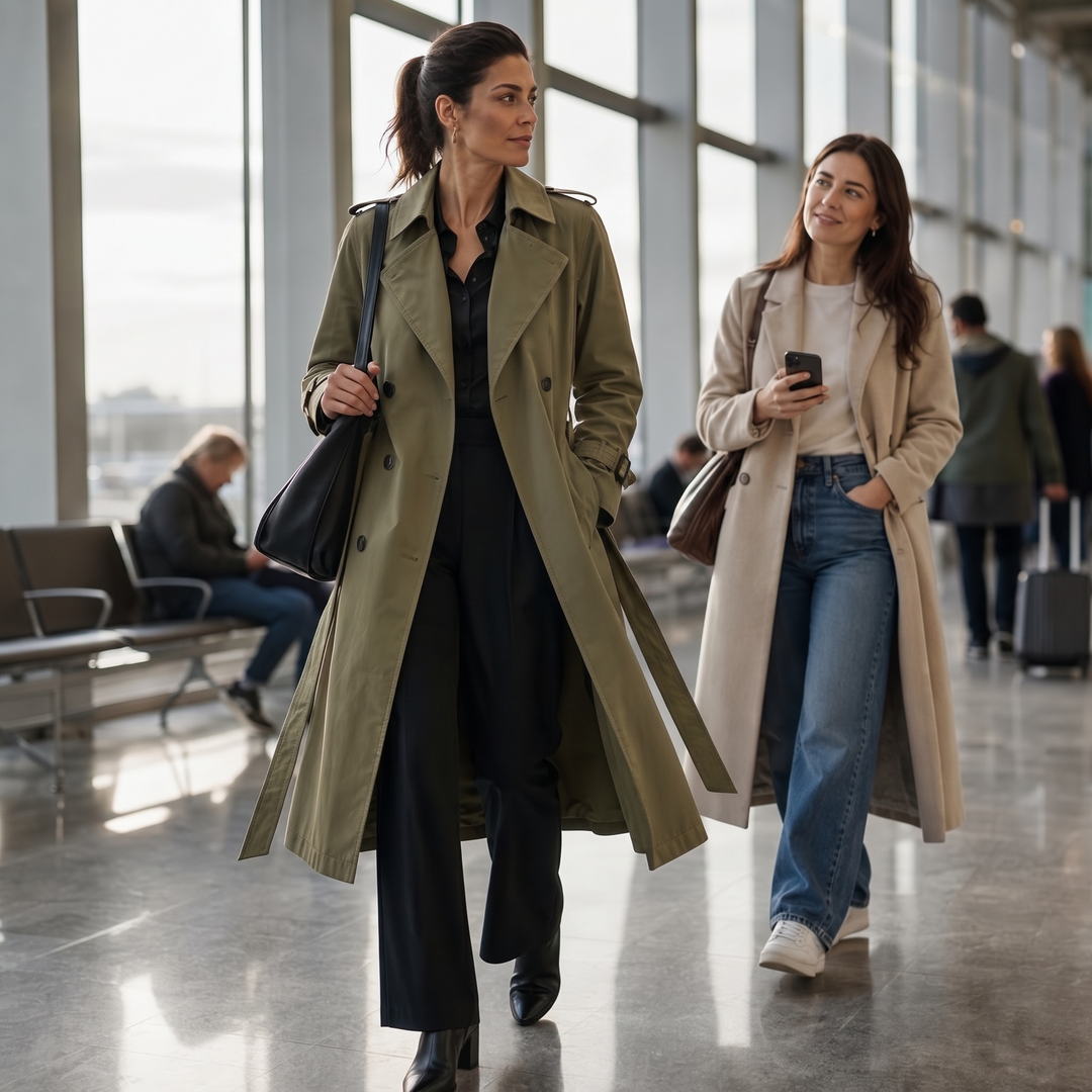 Mayfield – Double-Breasted Long Trench Coat