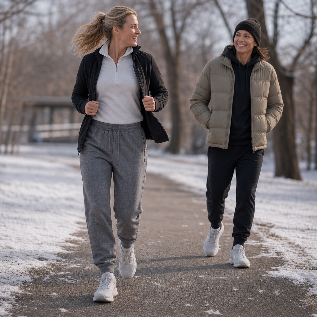Warmease – Fleece-Lined Tapered Jogger Sweatpants
