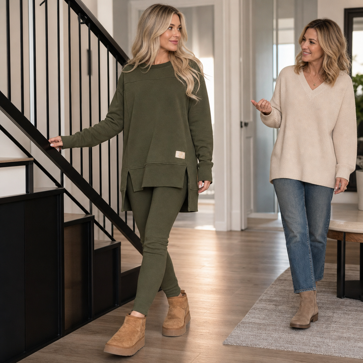 Wearbella – Split Sleeve Top And Pants Set