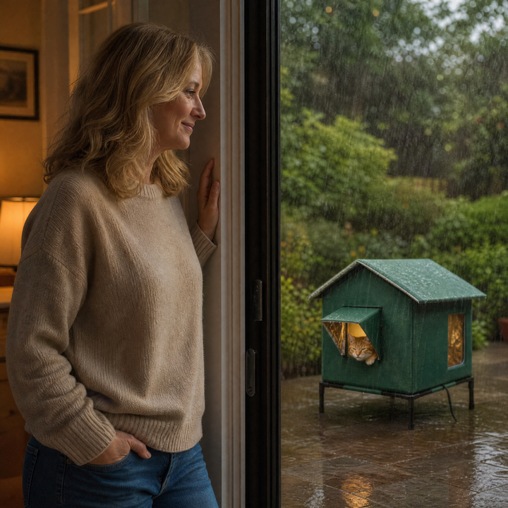 CatHaven™ – Waterproof Cat House with Thermal Lining