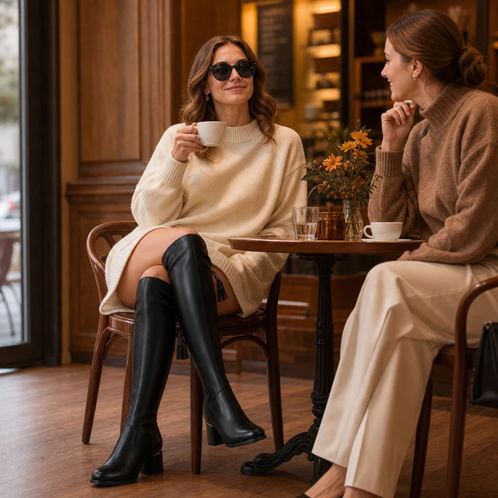 Legloria – Stretch Over-The-Knee Heeled Boots