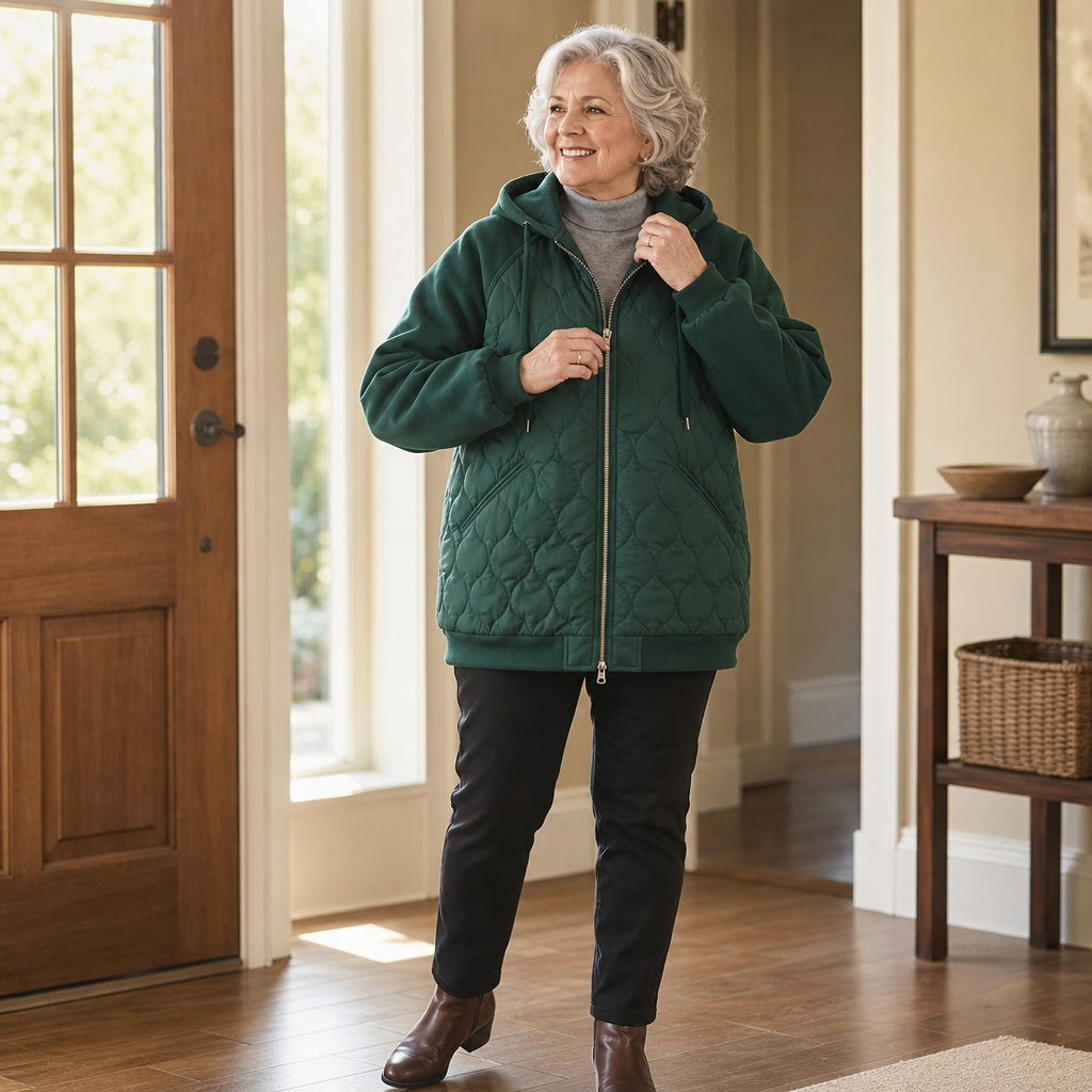 Wearbella – Spliced Quilted Hooded Puffer Jacket