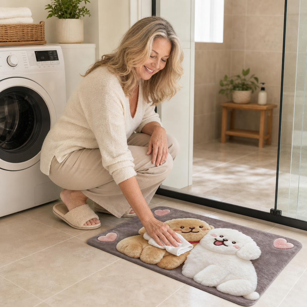 Driza – Non-Slip Quick-Dry Faux Plush Floor Mat