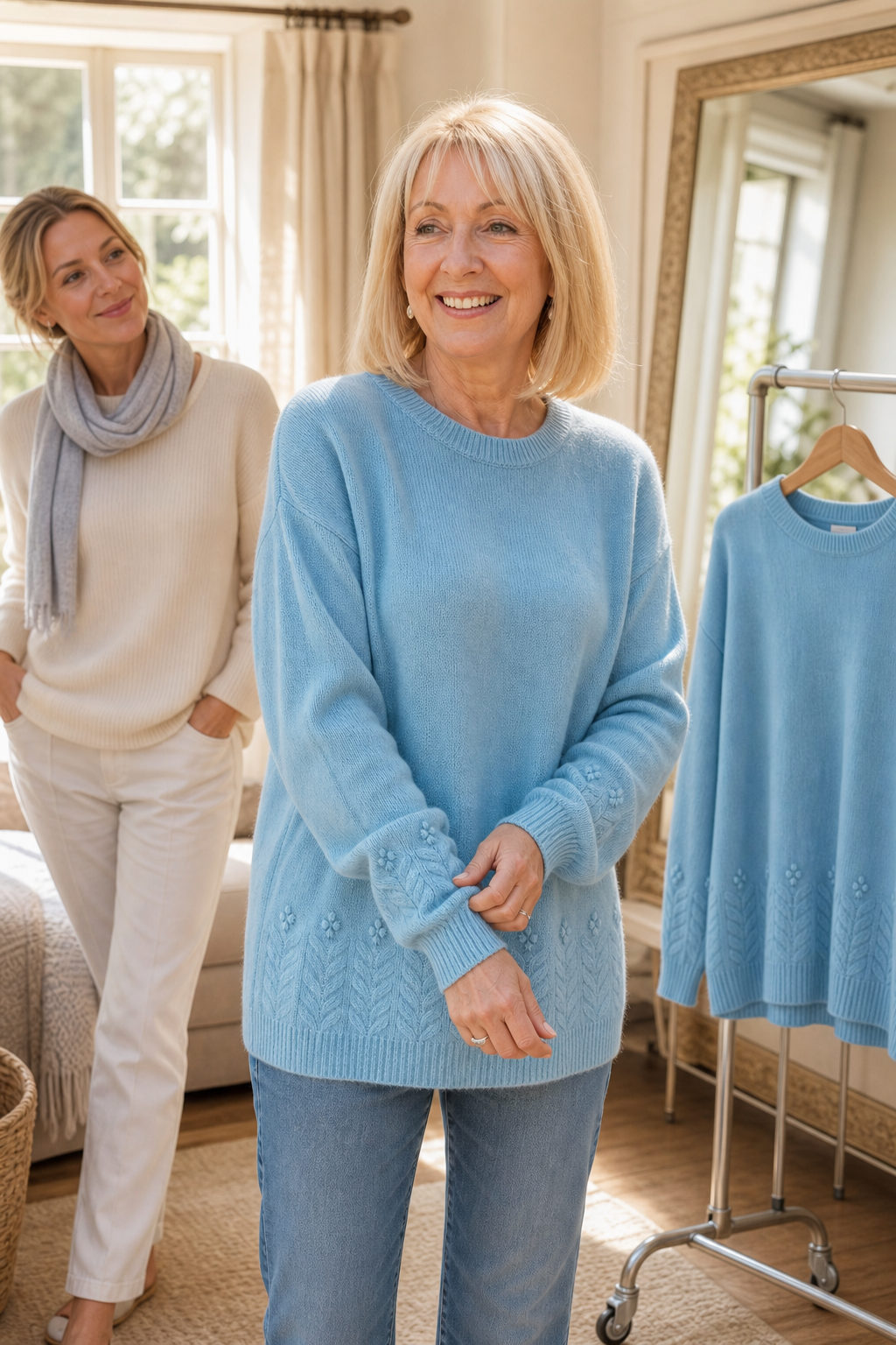 Cablesse – Braided Cable Knit Crew Neck Sweater
