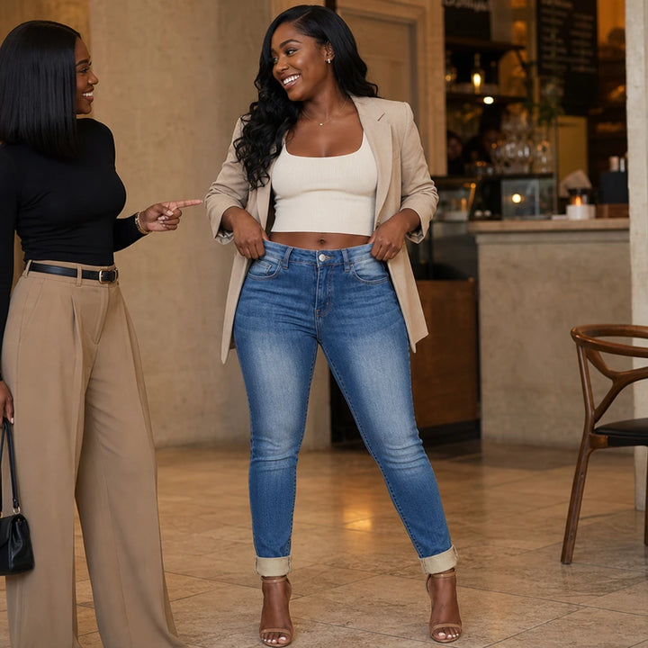 Everwarm – Fleece-Lined High-Rise Jeans