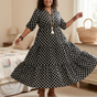 Curvella – Women's Boho Maxi Dress with Pockets
