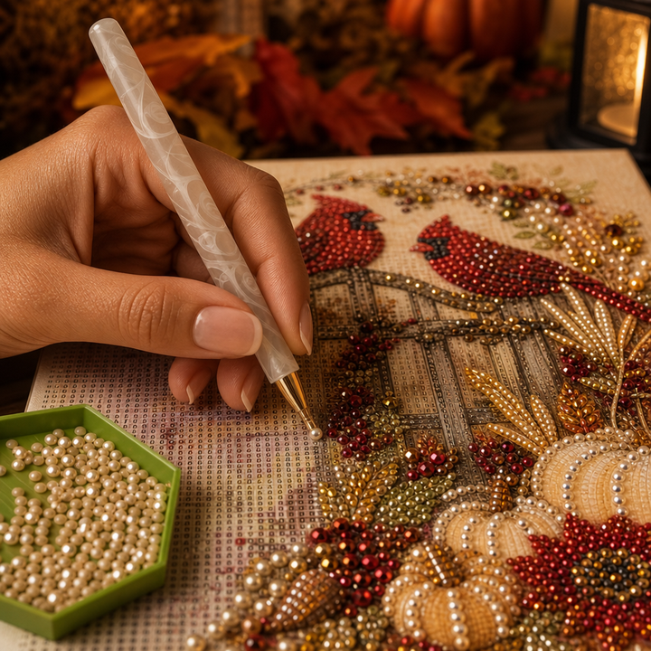 Autumn Gleam – Beaded Crystal Autumn Diamond Painting Kit