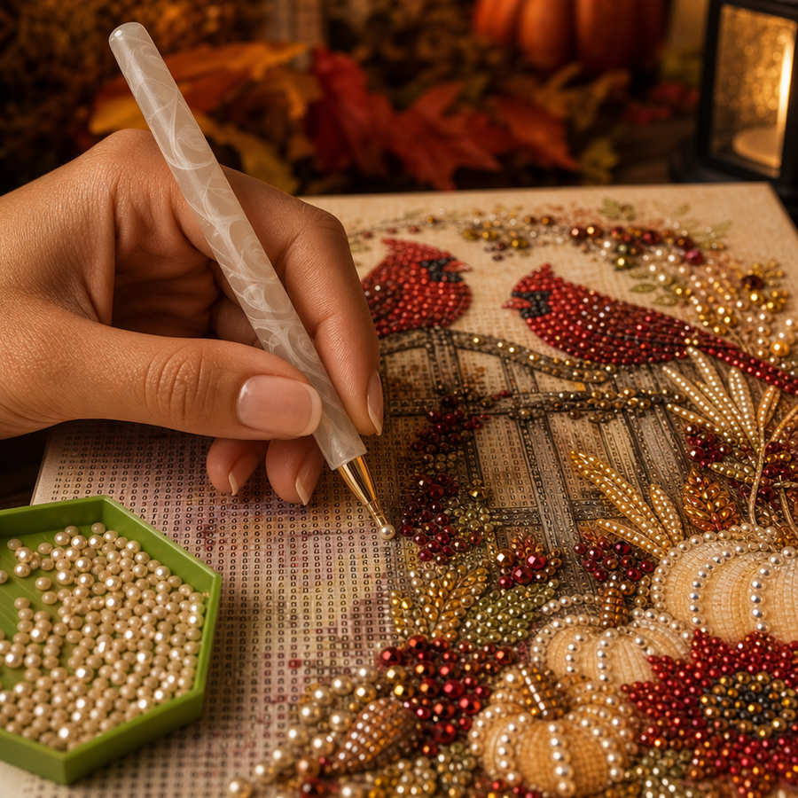 Autumn Gleam – Beaded Crystal Autumn Diamond Painting Kit – Clarendale