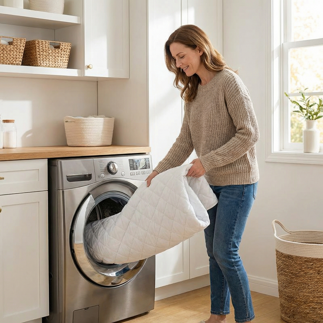 Slumbelle™ – Waterproof Quilted Mattress Cover & Pillowcase Set