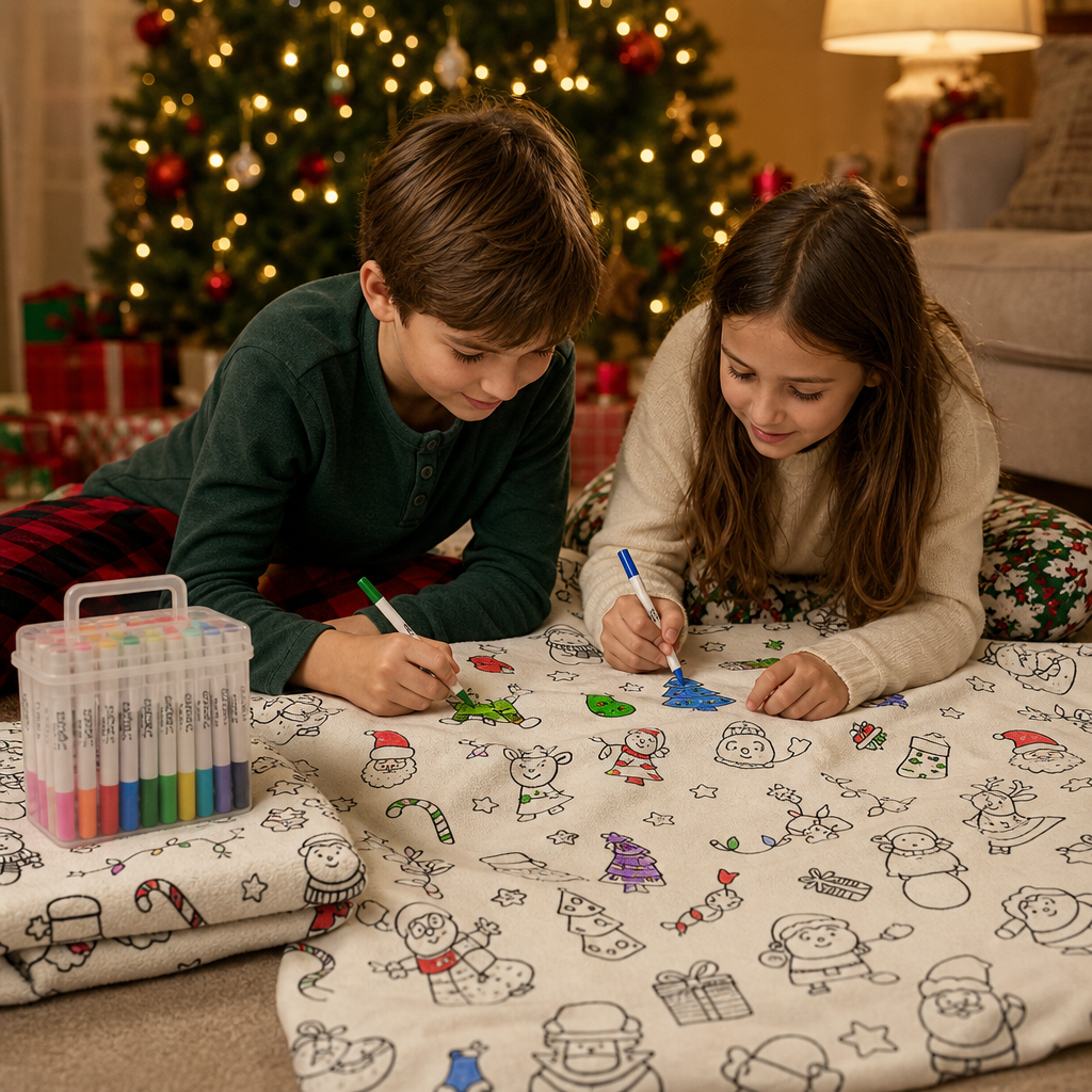 Blossomtabs – Color-Your-Own Kids Duvet Cover Set