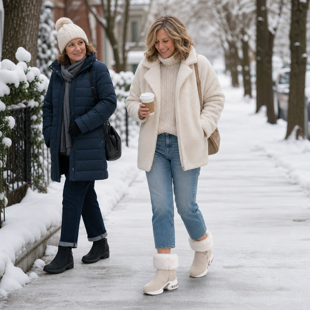 CozyLift – Plush-Cuff Zip-Up Ankle Boots