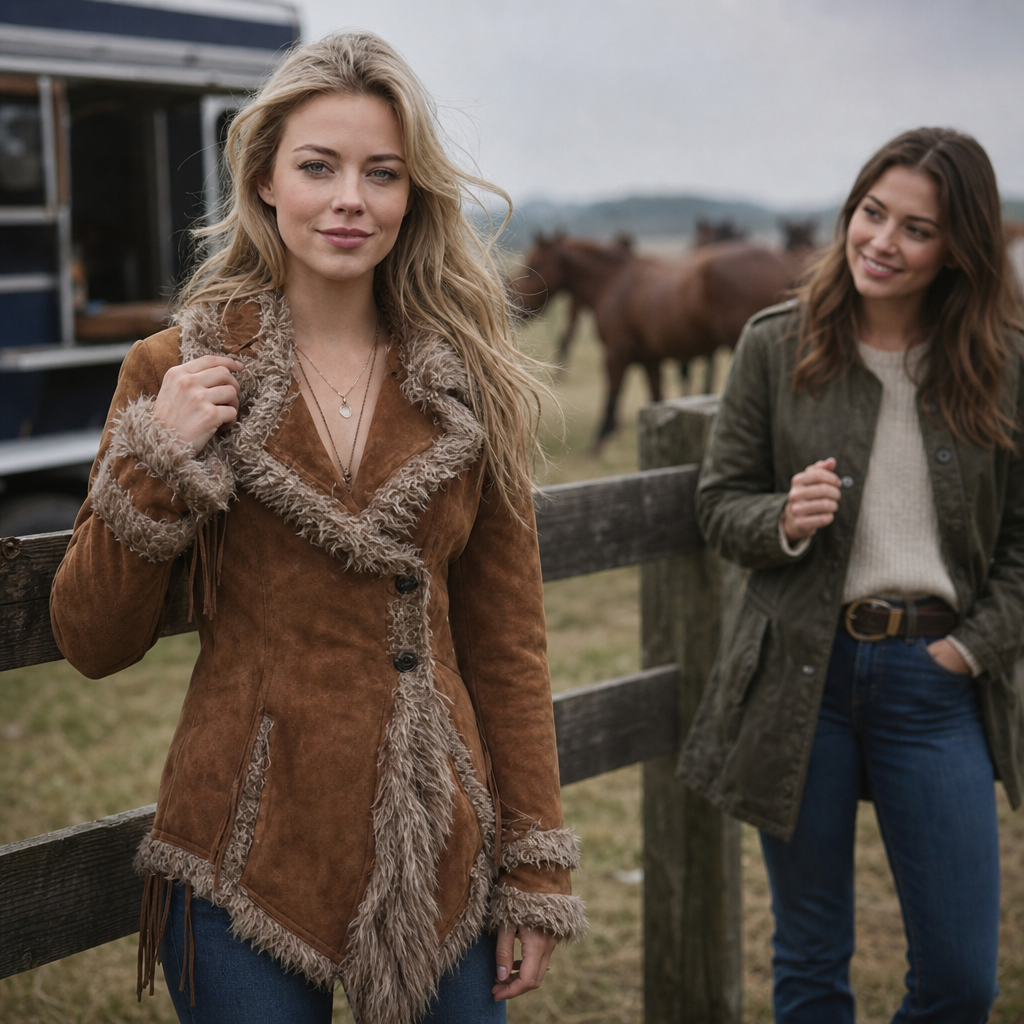 Westella – Faux Suede Fringe Western Jacket