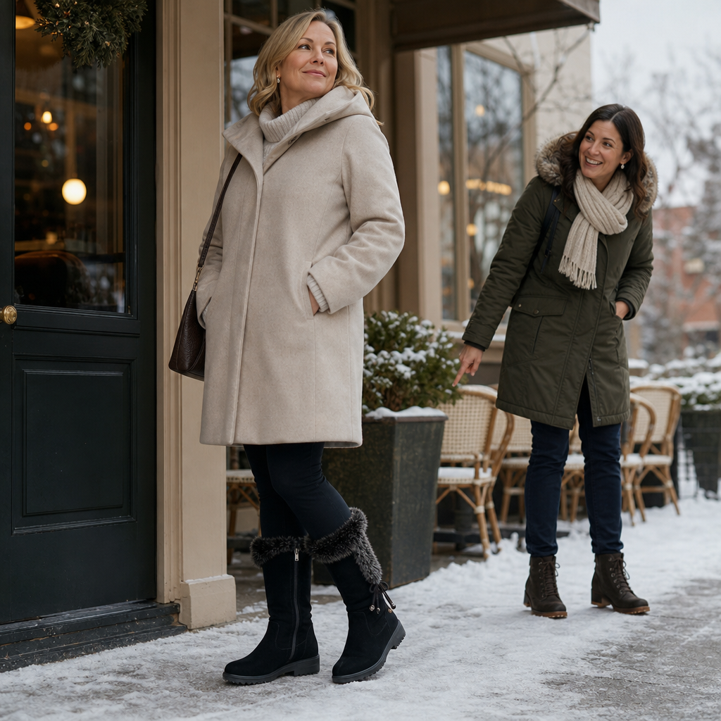Calvera – Fleece-Lined Side-Zip Calf Boots