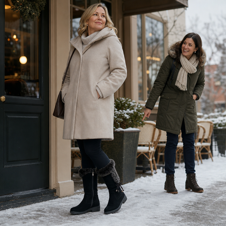 Calvera – Fleece-Lined Side-Zip Calf Boots