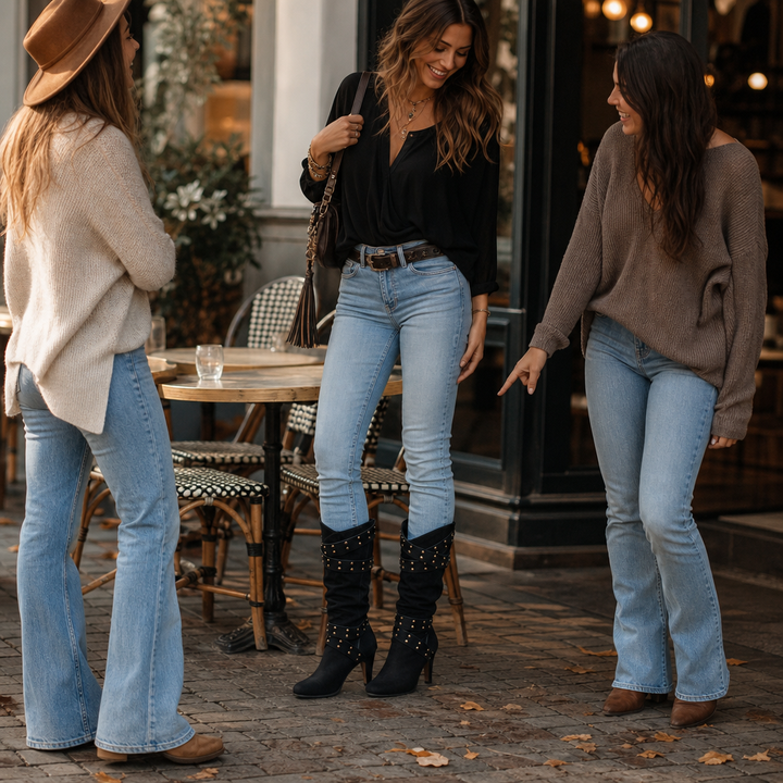 Rivella – Studded Slouch Knee-High Boots