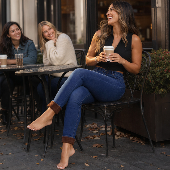 Thermabelle – Plush-Lined High-Rise Skinny Jeans