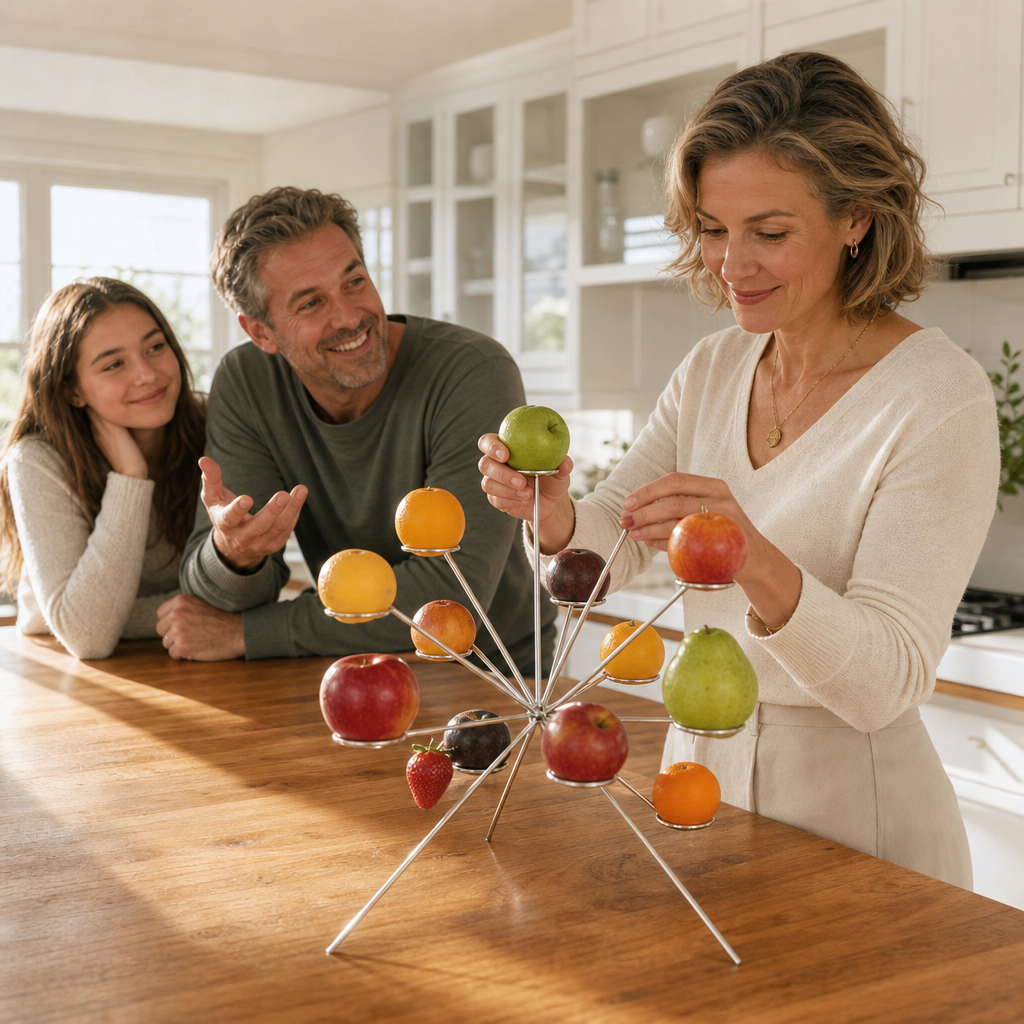 Aerelle – Radial Prong Floating Fruit Display Stand