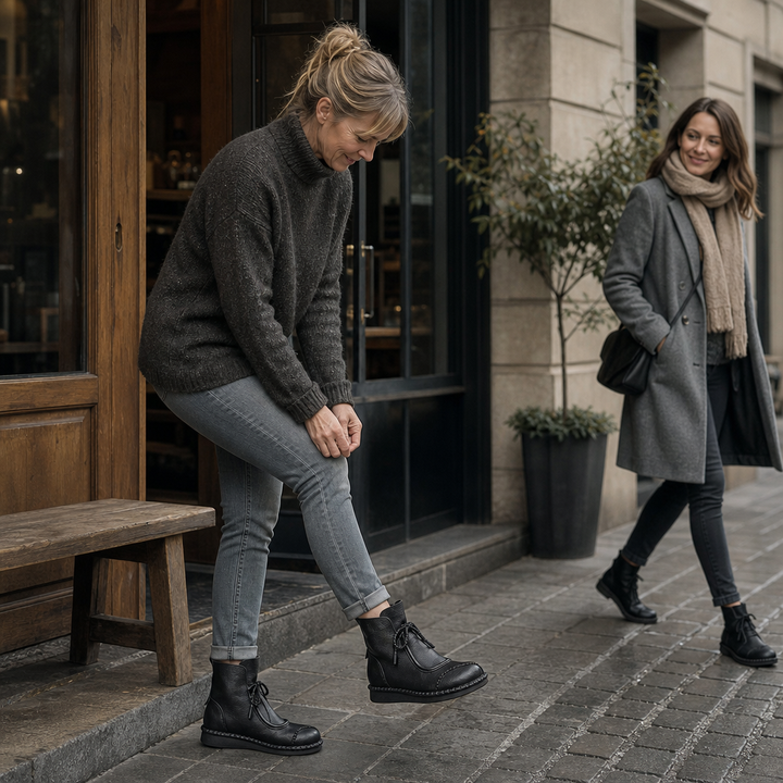 Vintara – Vintage Lace-Up Ankle Boots