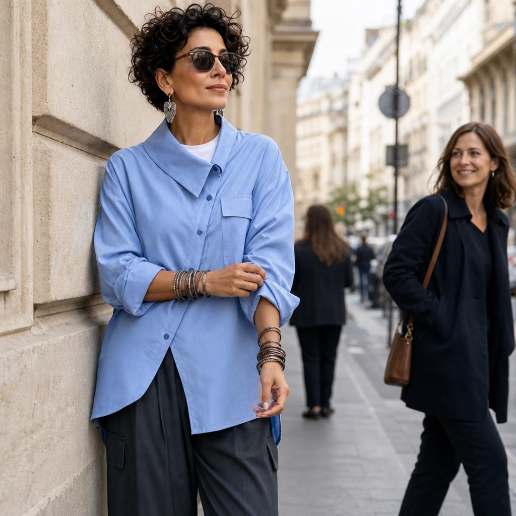 Asymora – Asymmetric Button-Up Shirt