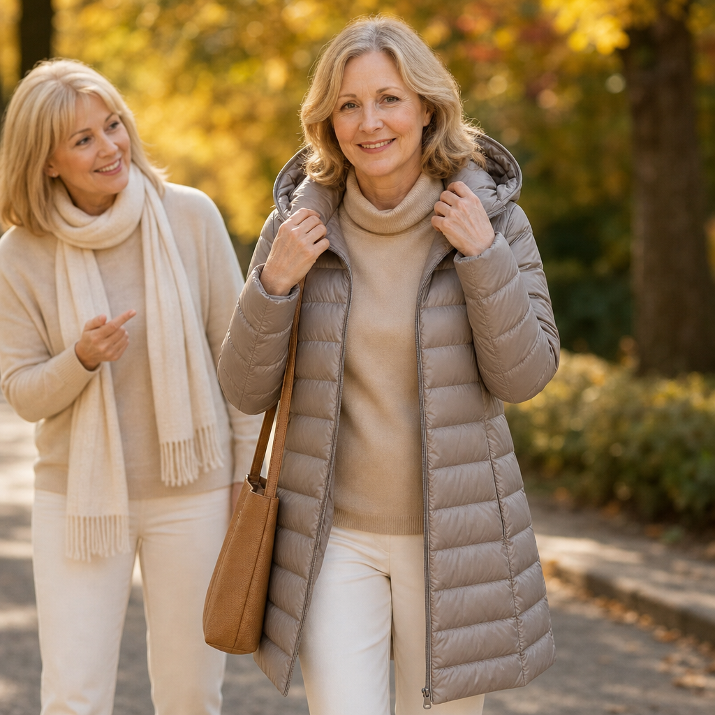 Veluna – Long Quilted Puffer Coat