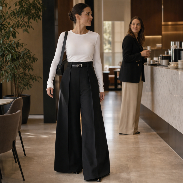 Vellora – High-Waisted Wide-Leg Trousers
