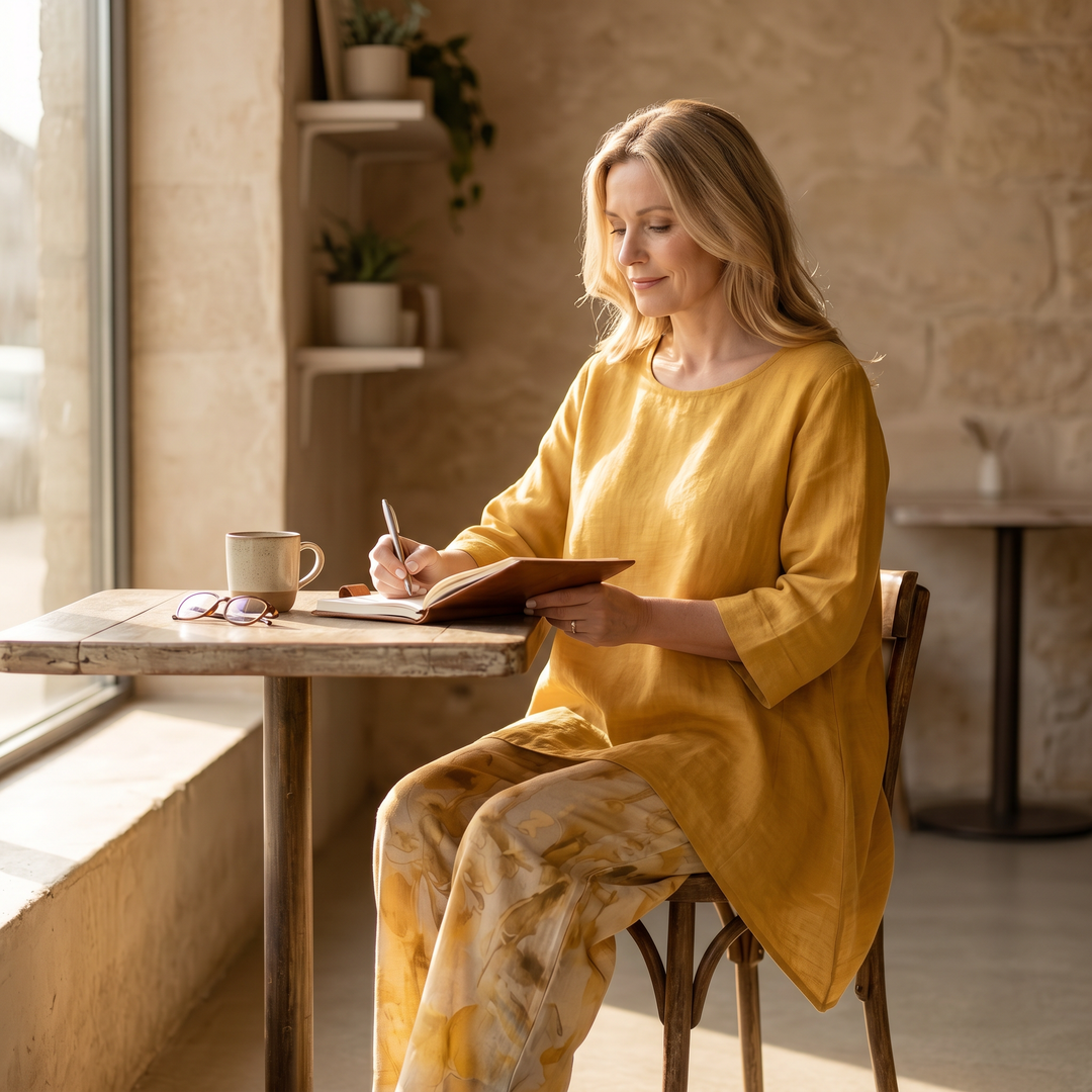 Linova™ – Artful Linen Two-Piece for Easy Days