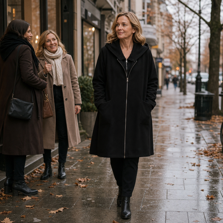 Wrenlora – Hooded Mid-Length Relaxed Coat