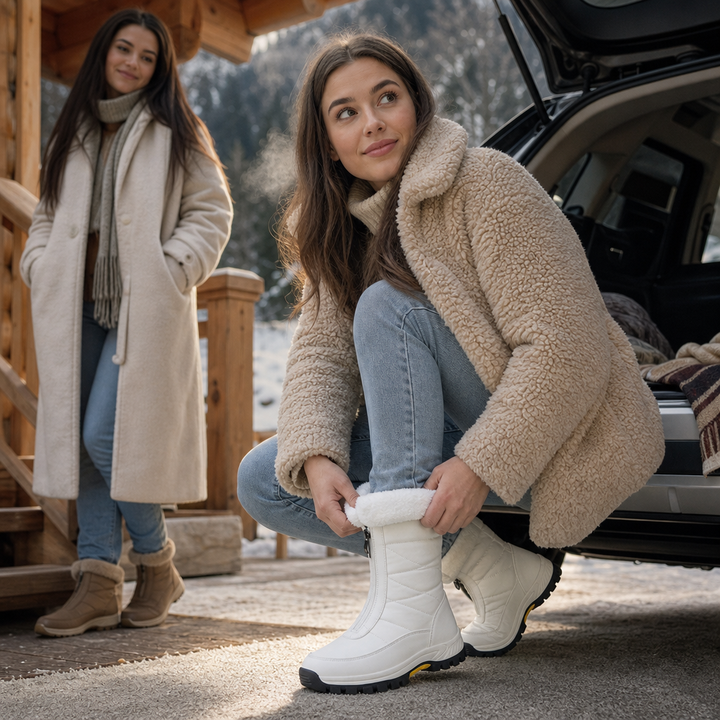 Snowlina – Plush-Lined Zip-Up Snow Boots